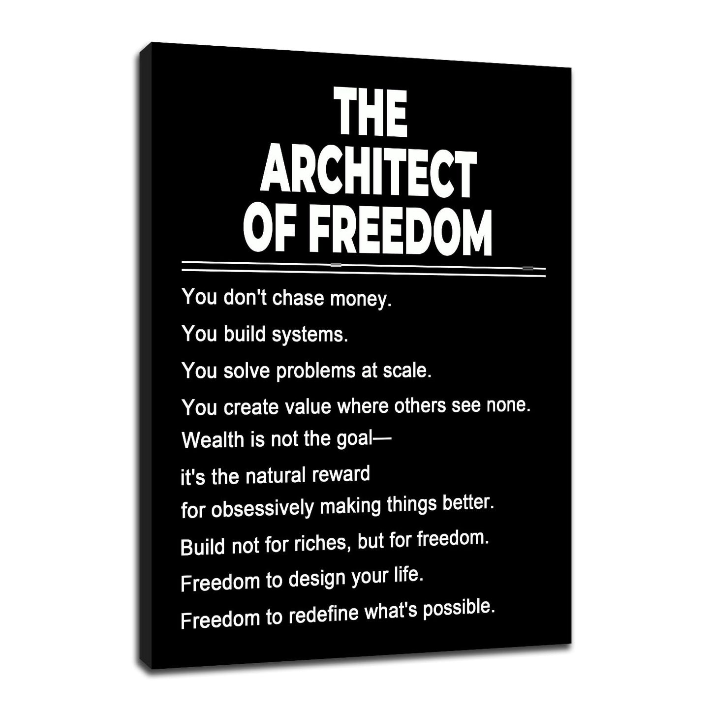 Inspirational Office Wall Art Classroom Motivational Wall Decor Office Poster Canvas Prints Affirmation Picture Painting Artwork for Modern Home Living Room Gym Stretched and Framed [18''Wx24''H]