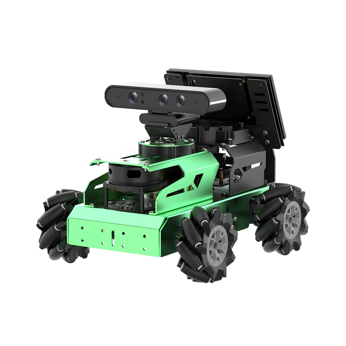 JetAuto ROS2 Robot Car with ChatGPT Large AI Models Lidar Depth Camera AI Voice Control Touch Screen, SLAM Mapping Navigation Path Planning Autonomous Driving Smart Robot, Standard Kit & Orin Nano 8GB