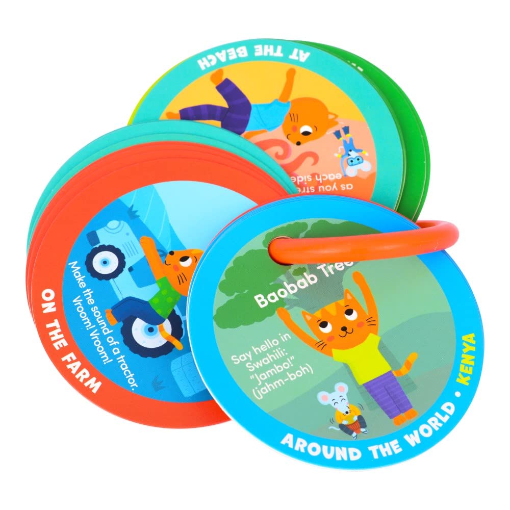 MOLLYBEE KIDS Preschool Yoga Cards for Kids, Set of 40 Poses and Activities, Beginner Yoga for Kids, Gifts for Ages 3+