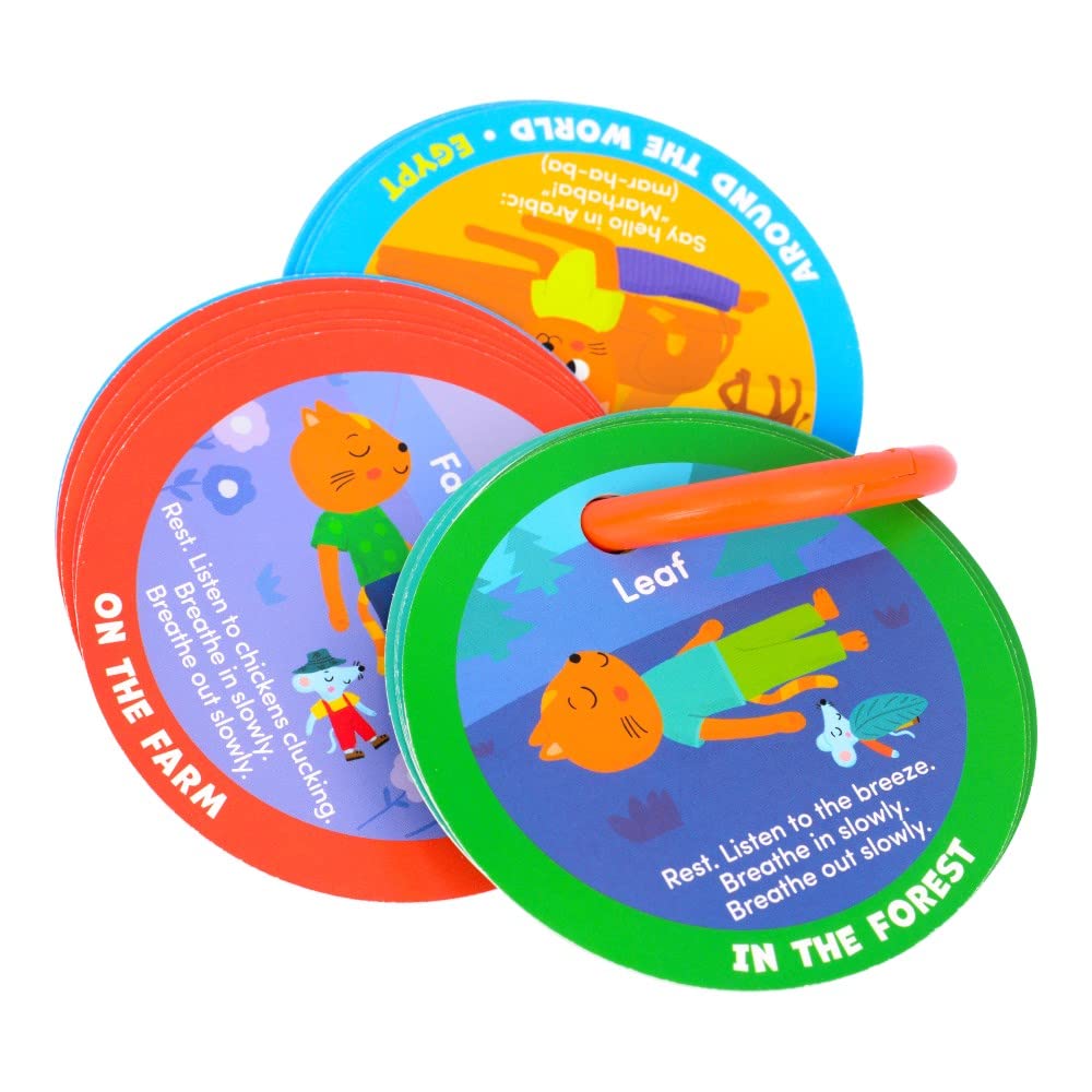 MOLLYBEE KIDS Preschool Yoga Cards for Kids, Set of 40 Poses and Activities, Beginner Yoga for Kids, Gifts for Ages 3+