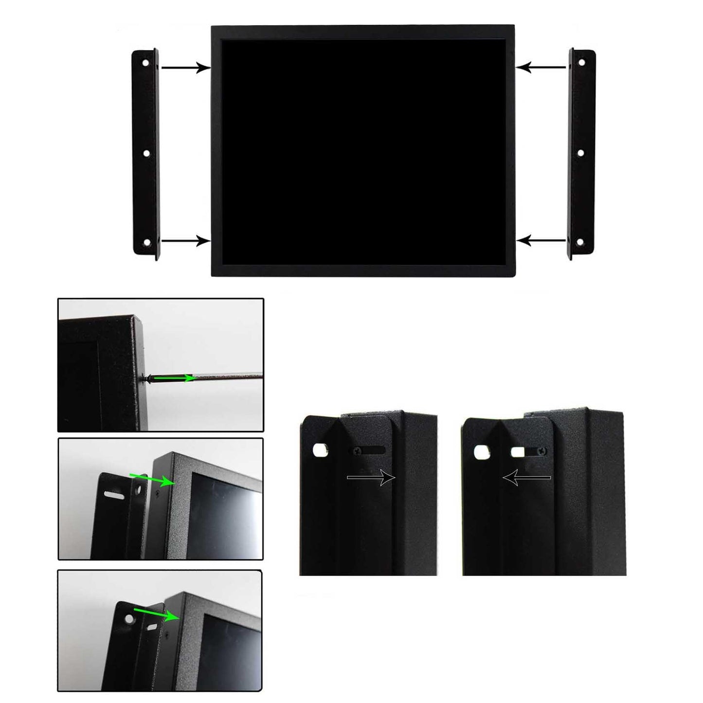VSDISPLAY 17 Inch 1280x1024 LCD Monitor 1000Nits High Brightness with/DVI/VGA Interfaces for Outdoor Industrail Display
