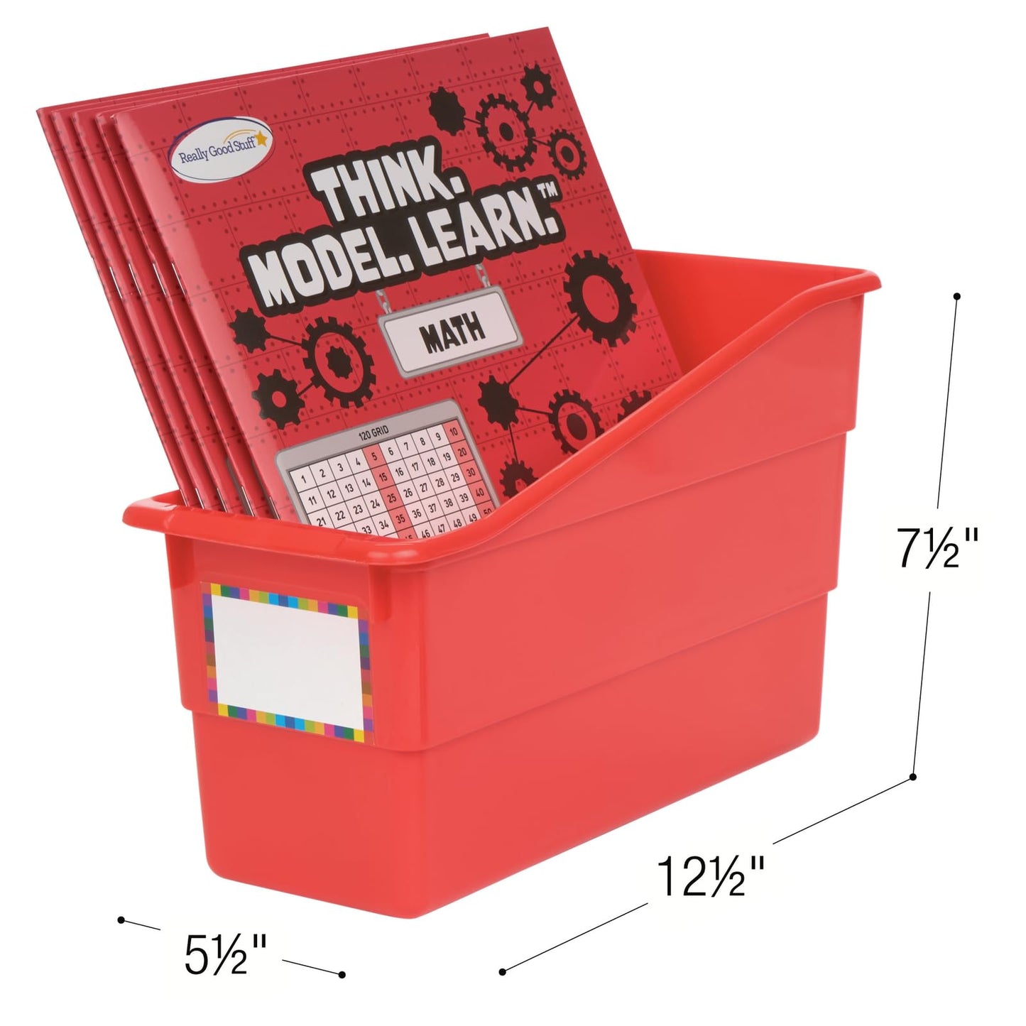 Really Good Stuff Durable Book & Binder Holders - 6 Pack - Red