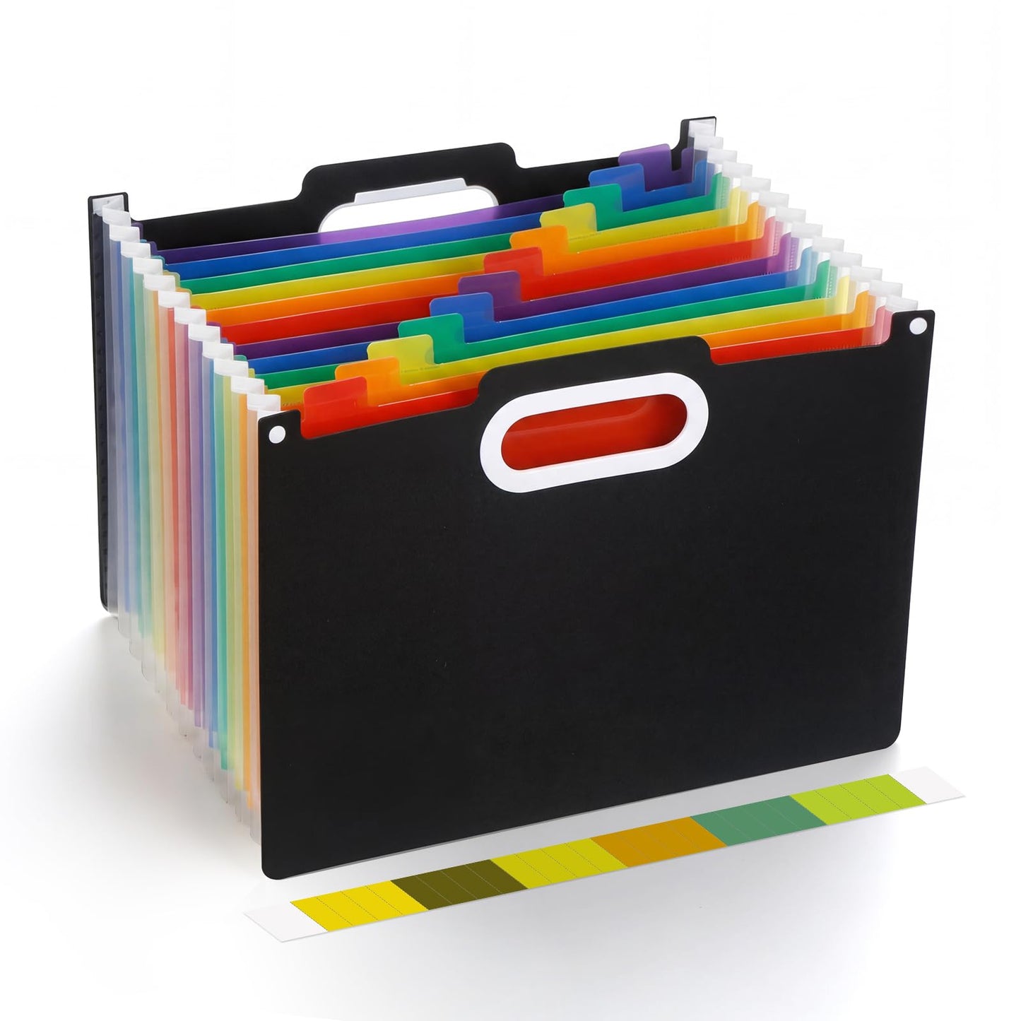 Comix Expanding File Folder, 13 Pockets Accordion File Organizer, Letter/A4 Size Document Organizer for Home Office School, Black