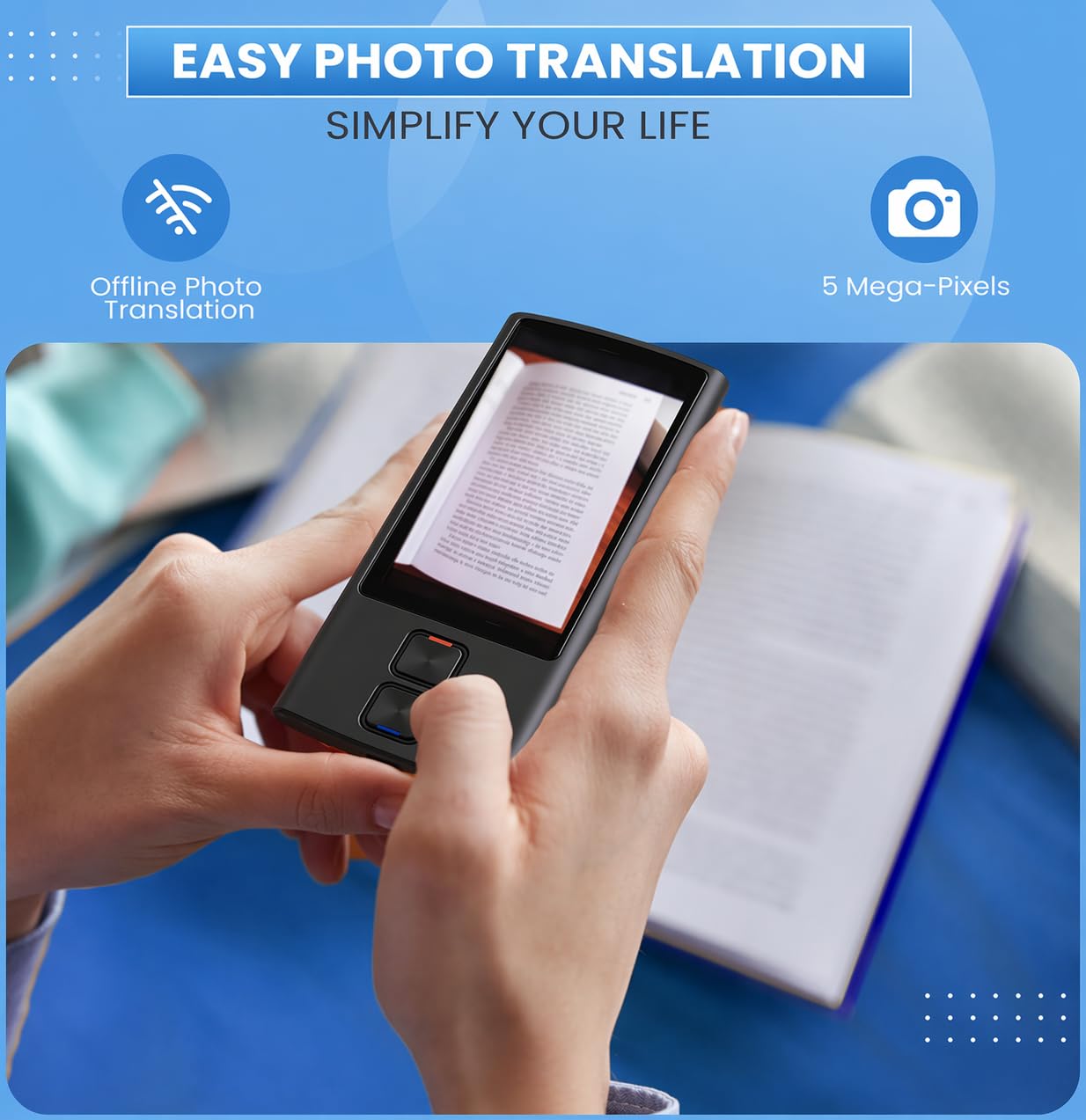 AI Language Translator Device, Voice-Text Translator Device in 138 Languages For Business and Learning, Online/Offline/ChatGPT/Photo Translation