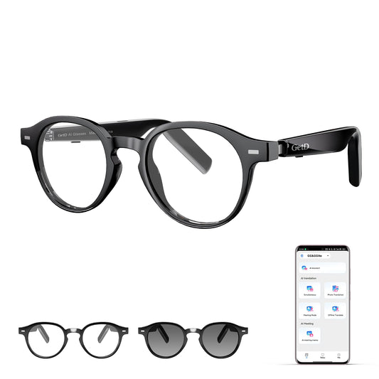 GetD 2026 AI Smart Glasses for Men Women, Translation Glasses with ChatGPT 145 Language, Photochromic Lenses, Bluetooth Glasses 11H Music Play /9H Call for Travel Daily Use