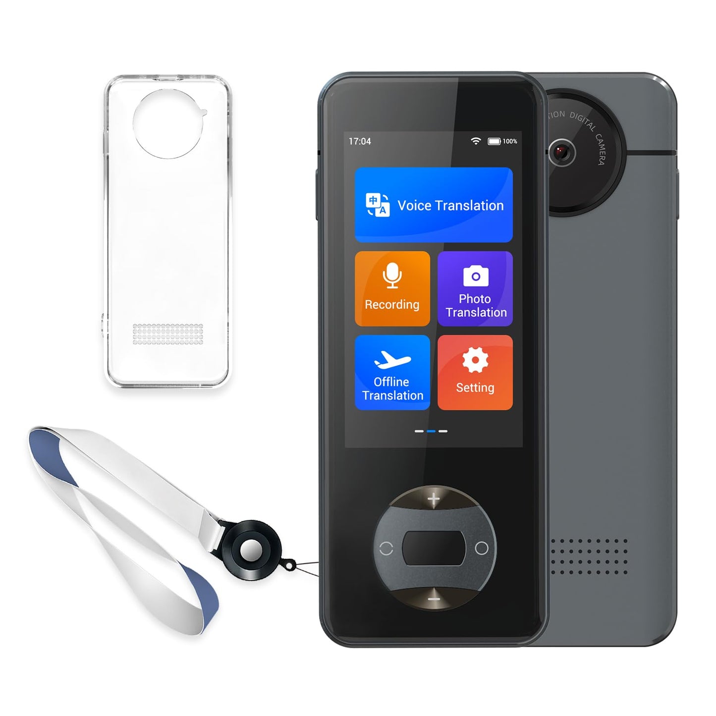 ANFIER Language Translator Device No WiFi Needed Instant Translator 2024 for 144 Languages and Accents AI Electronic Foreign Language Translators W10S Grey