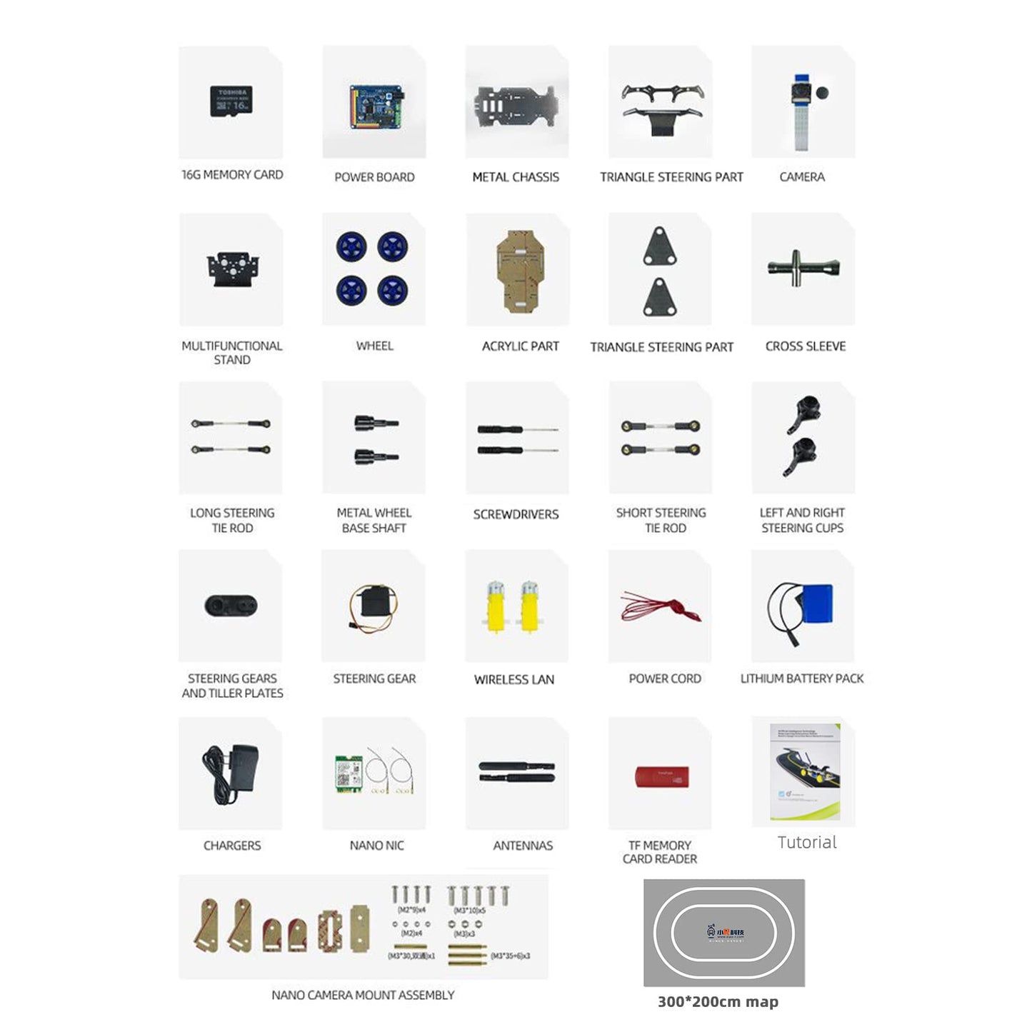 AI Racing Robot Kit Donkey Car Starter Kit Powered by Jetson Nano Deep Learning Self Driving Platform for Small Scale Cars Jetson Nano AI Smart Robot Car(Upgraded Version)