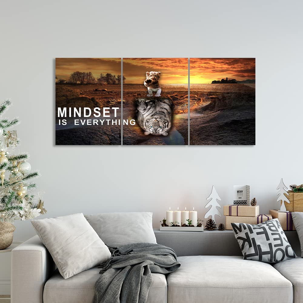 Inspirational Wall Art Canvas Wall Art Motivational Framed Wall Art Pictures Poster Prints Painting Office Wall Decorations for Bedroom Living Room Home Decor (36" W x 16" H)