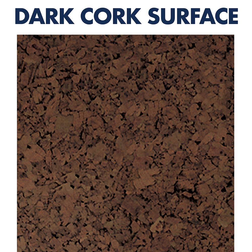 Quartet Cork Tiles, Bulletin Board Cork Panels 12" x 12" x 3/8", Dark Brown, 4 Pack (101)