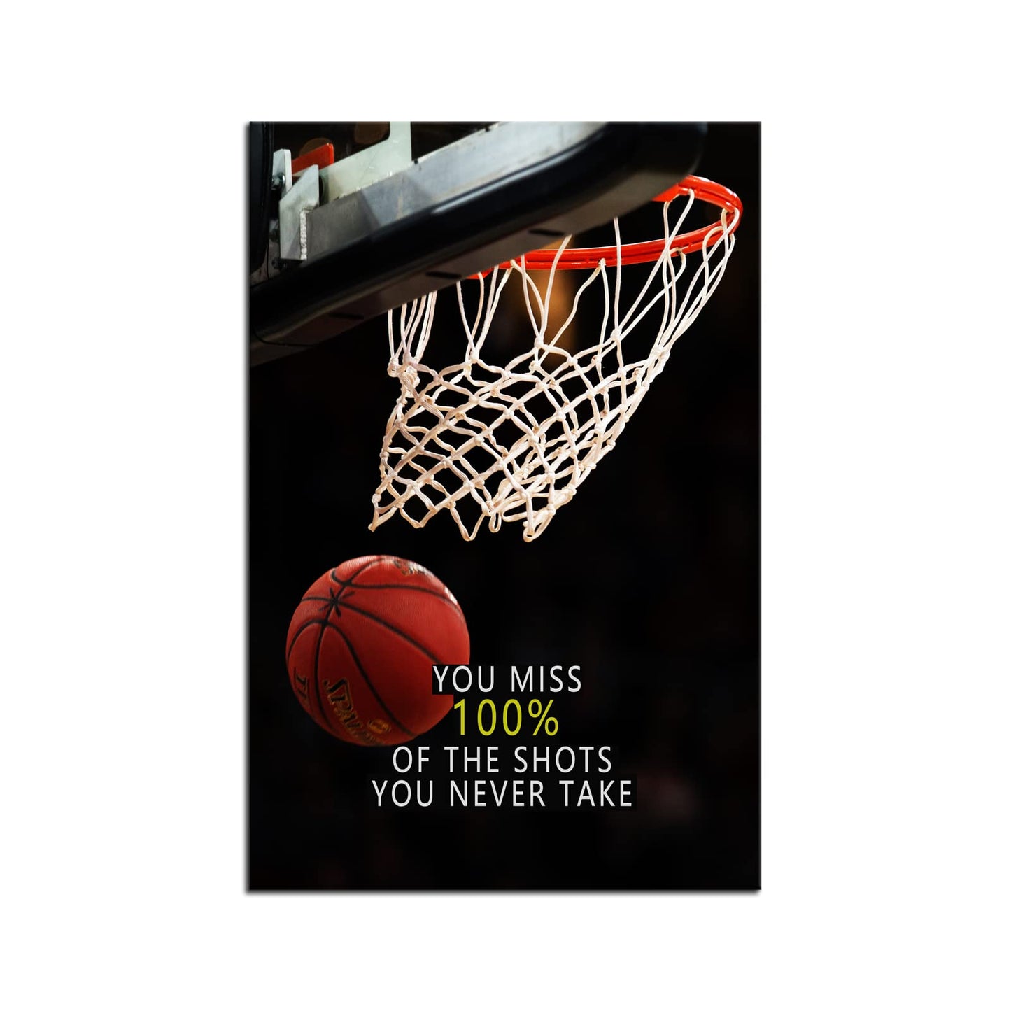 Inspirational Sports Star Quotes Canvas Wall Art Motivational Positive Affirmation Poster Decor Print Modern Inspiring Picture Painting Framed Artwork for Office Home Wall Decor[24''W X 36''H]