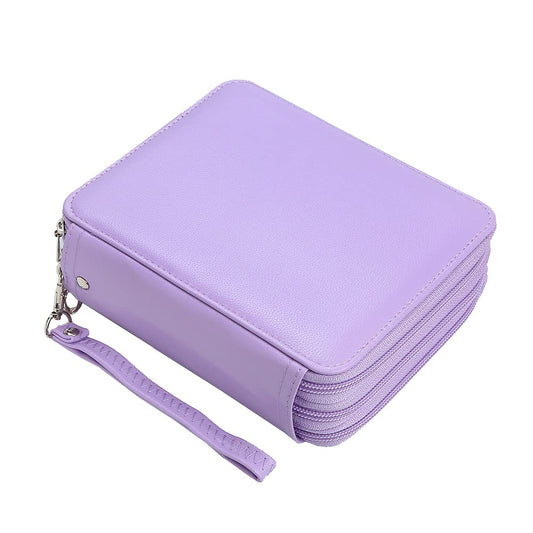 Lbxgap PU Pencil Case with 72 Slots - Colored Pencil Case Organizer with Zipper for Watercolor Pens or Markers