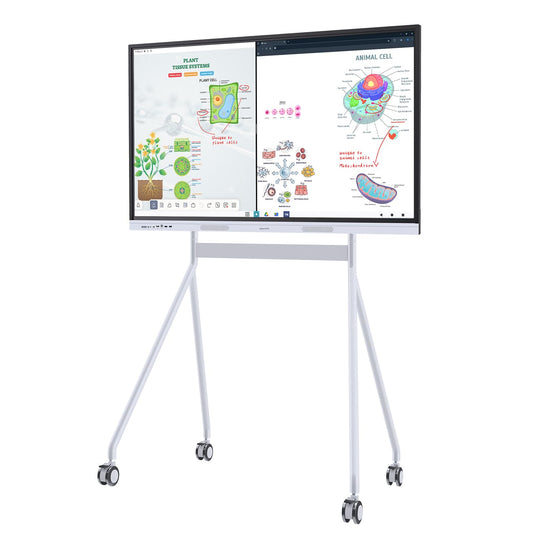 NEWORK 55 Inch Interactive Whiteboard with Mobile Cart, Smart Board for Classroom, Digital Whiteboard with Google EDLA-Certified(Wall Mount Included)