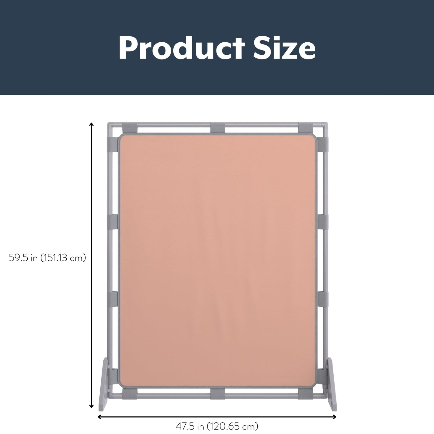 Children's Factory Big Screen PlayPanel, Kids Room Divider, Classroom Privacy Screen, Cantilever Feet Included, Clay