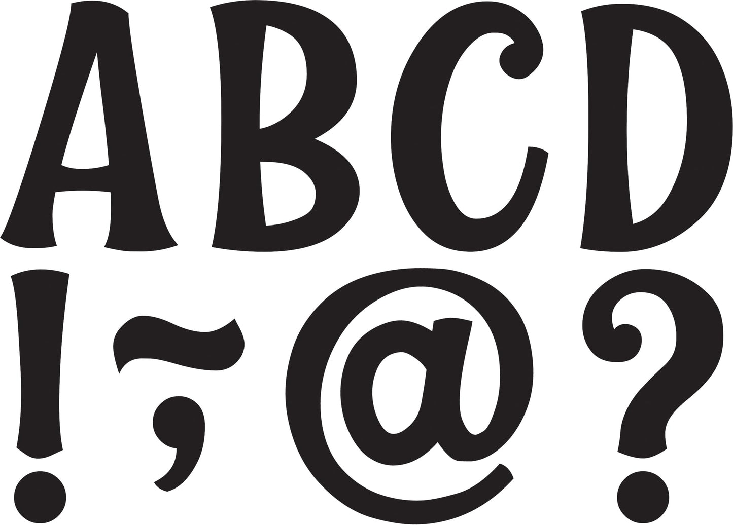 Teacher Created Resources Black Wild Whimsy 3" Magnetic Letters (TCR77516)