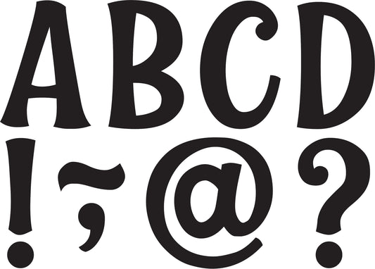 Teacher Created Resources Black Wild Whimsy 3" Magnetic Letters (TCR77516)
