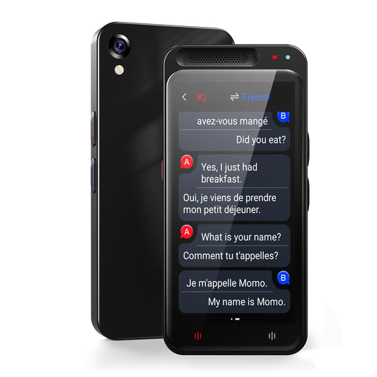 Language Translator Device, 150+ Languages Two-Way Real Time Translator Device No WiFi Needed Upgraded ChatGPT, Instant Translator, Offline&Text&Photo&Voice Translation for Travel Business Learning