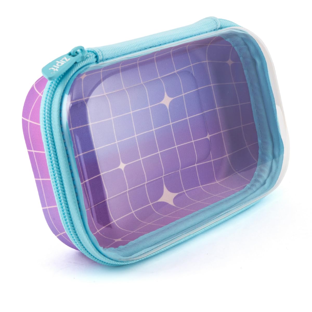 ZIPIT Clear Top Pencil Case for Girls, Durable Pencil Box for School, Large Capacity Stationery Case, Purple