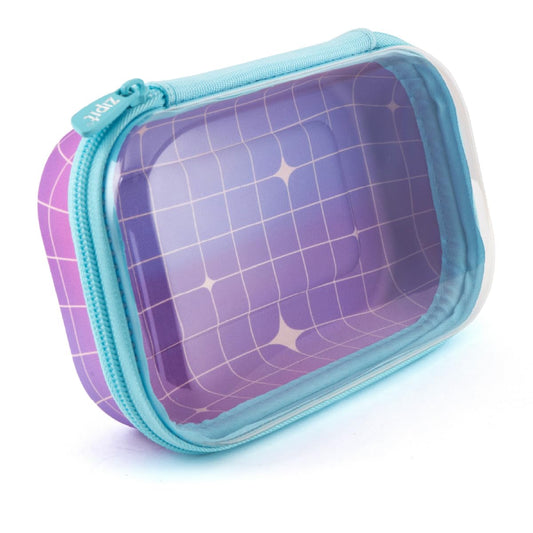 ZIPIT Clear Top Pencil Case for Girls, Durable Pencil Box for School, Large Capacity Stationery Case, Purple
