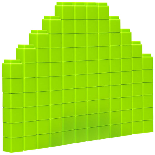 100 Pcs Green Gecko Linking Cubes for Math Counting Cubes Manipulatives Plastic Counting Block Manipulative Classroom Learning Supplies for Educational Preschool Activities (Green Gecko)