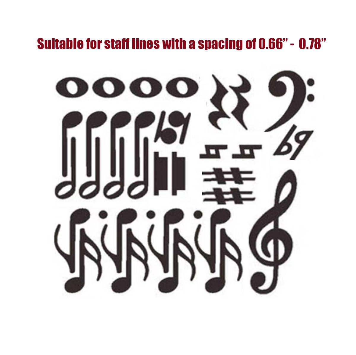 lovielf Music Theme Magnetic Music Note Symbol for Whiteboard for Teacher, Education (Set A)