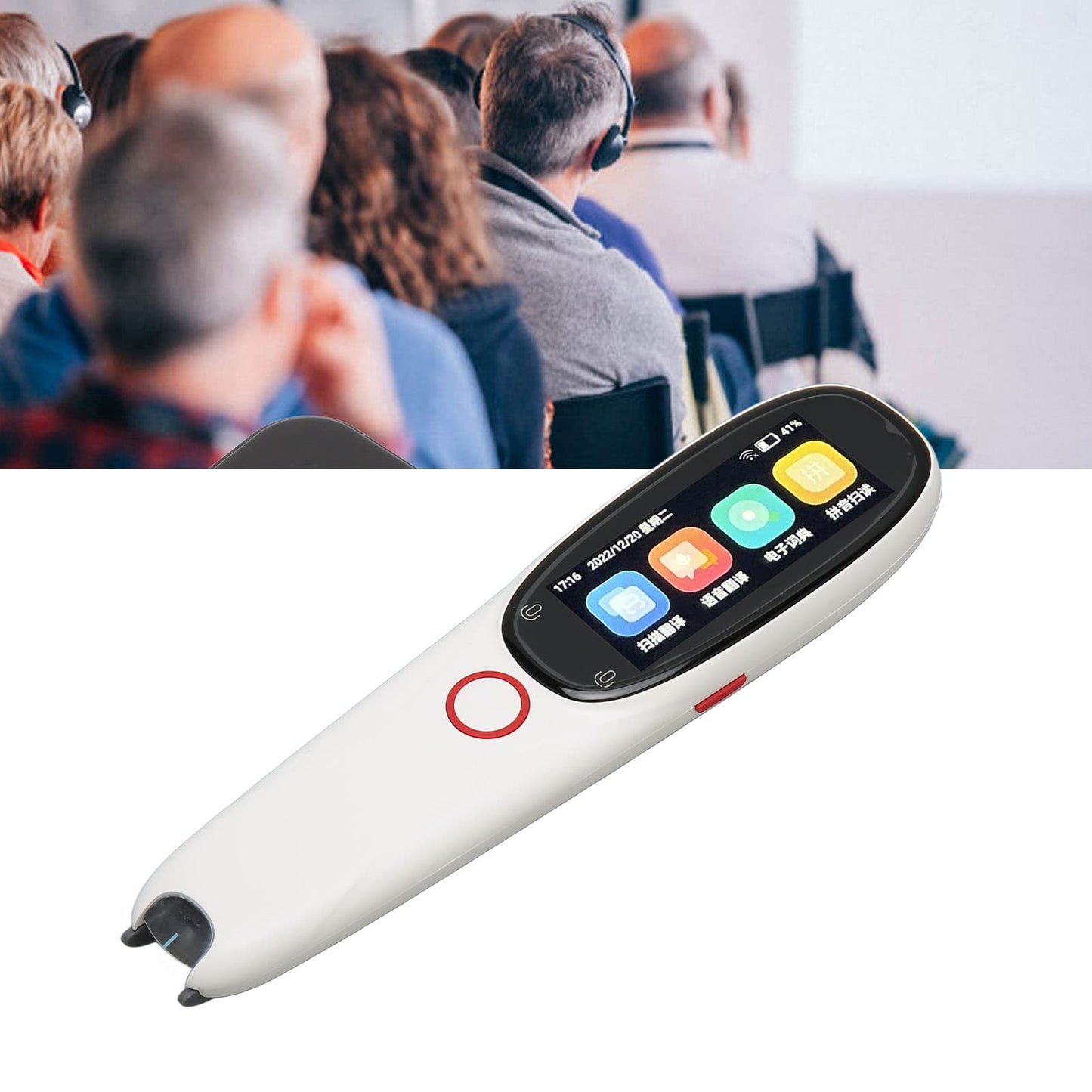 Translator Pen, OCR Scanning Device with 3 Inch Screen, 134 Language Translation, Voice Translator for Learning Speech and Travel, White
