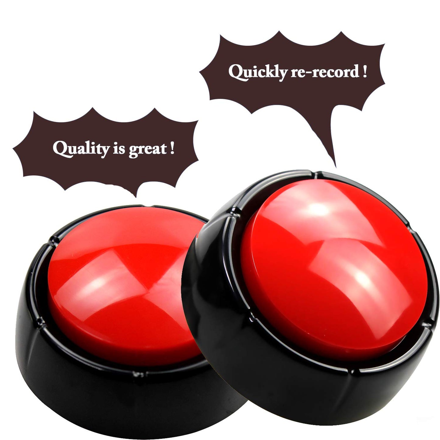 Record Talking Button Pet Button Easy Button Sound Button Recordable Button, 30 Seconds Dog Training BuzzerTalking Button Office Desk Gag Gift