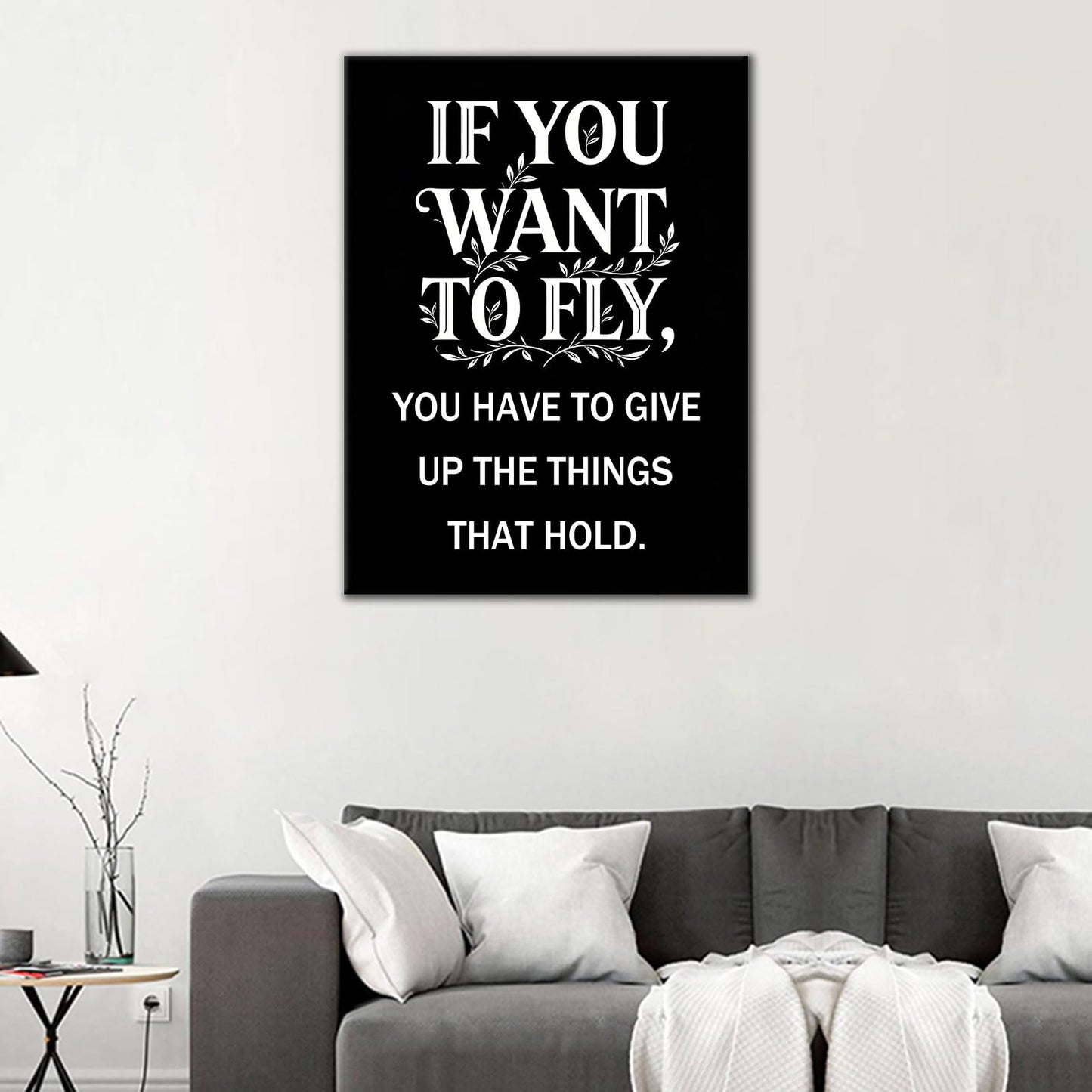 Inspirational Canvas Wall Art Office Decor Motivational Christ Quotes I Can Do All Things Discipline Poster Inspiring Painting Print for Modern Home Living Room Gym Stretched and Framed [18''Wx24''H]
