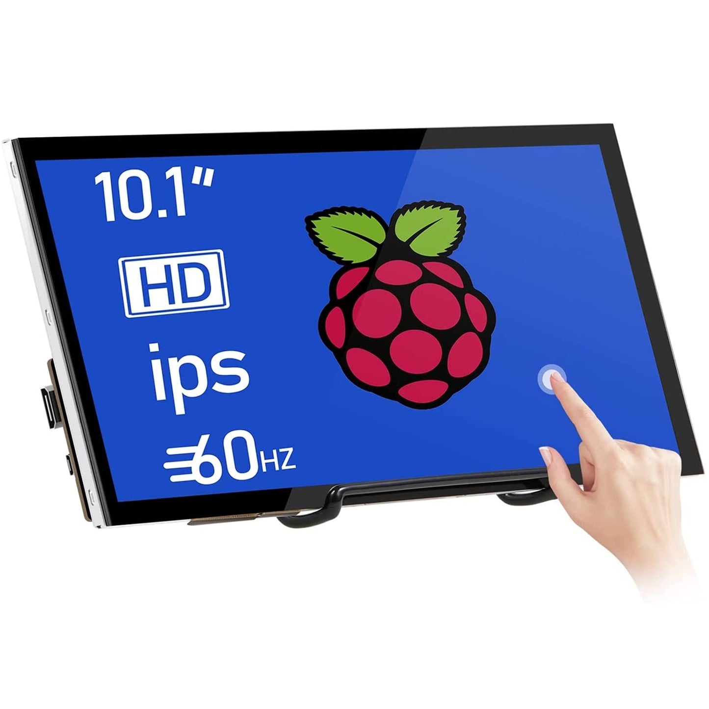 HMTECH Raspberry Pi Screen 10.1 Inch Touchscreen Monitor 1024x600 Portable HDMI Monitor 16:9 IPS Screen Display for Raspberry Pi 5/4/3/2/Zero/B/B+ Win11/10/8/7, Free-Driver