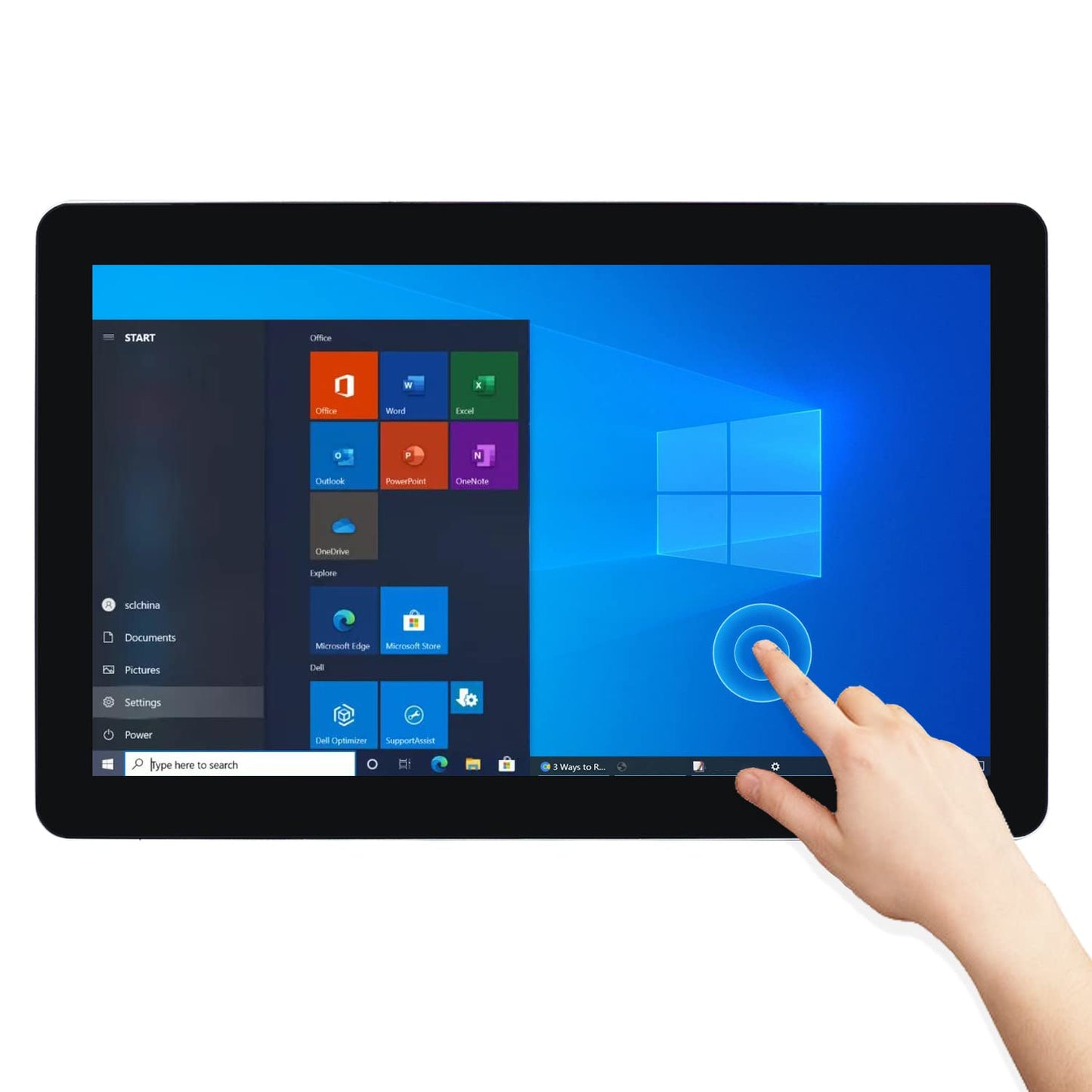 TouchWo 23.8 inch Touch Screen PC Monitor, Intel i5, 4GB RAM, 128G SSD, 16:9 FHD 1080P, Windows 10, Smart Board for Classroom, Meeting & Game, USB, VGA & HD-MI Monitor