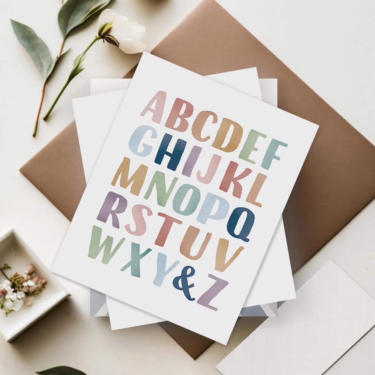 PLKMN Boho Classroom Decor Set of 4, Calming Corner Posters for Playroom, Nursery, Classroom Counseling, 8x10 Inch, Unframed