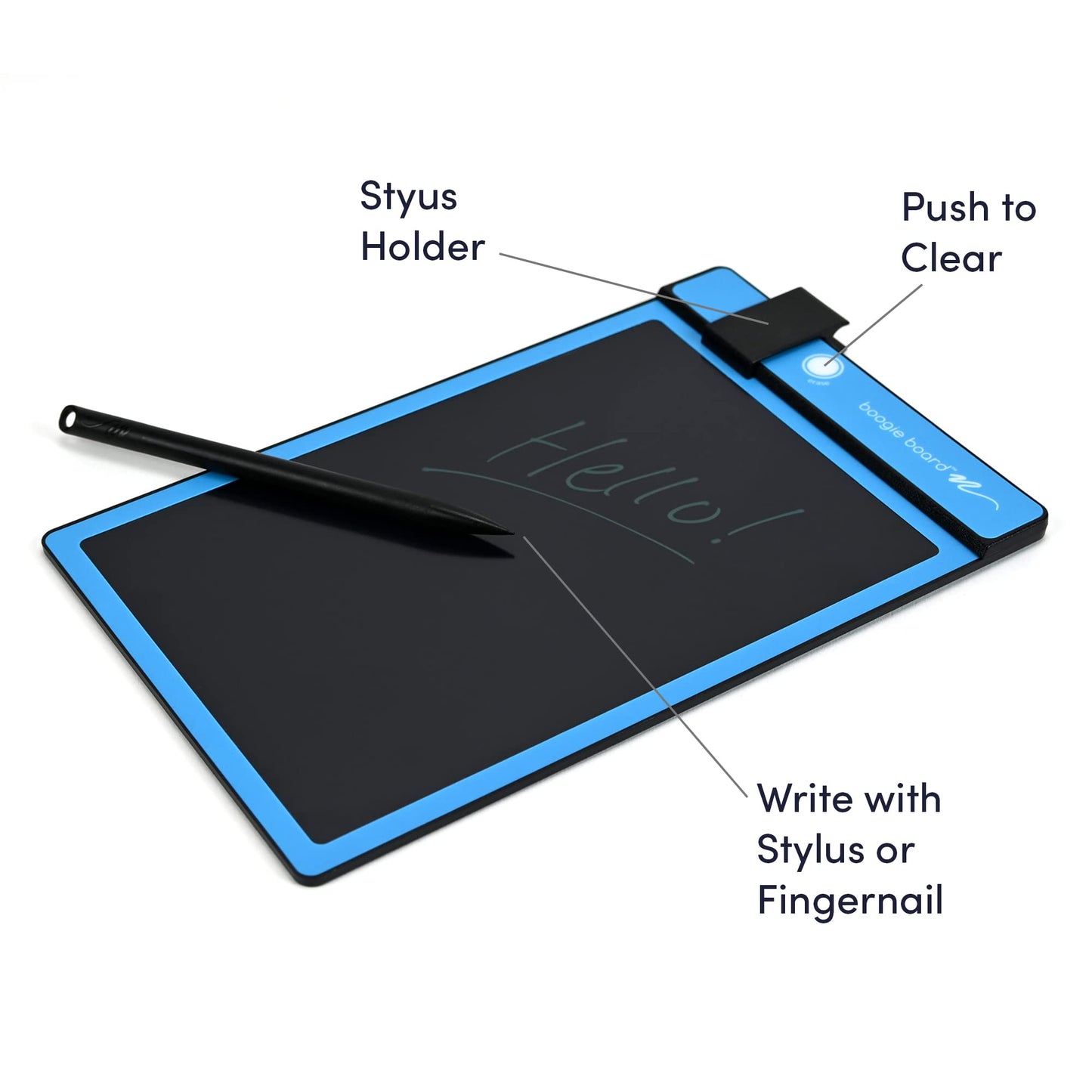 Boogie Board Basics Reusable Writing Pad - Digital Drawing Tablet, LCD Writing Pad with Instant Erase and Stylus Pen - Perfect for Writing, Drawing, and Note-Taking