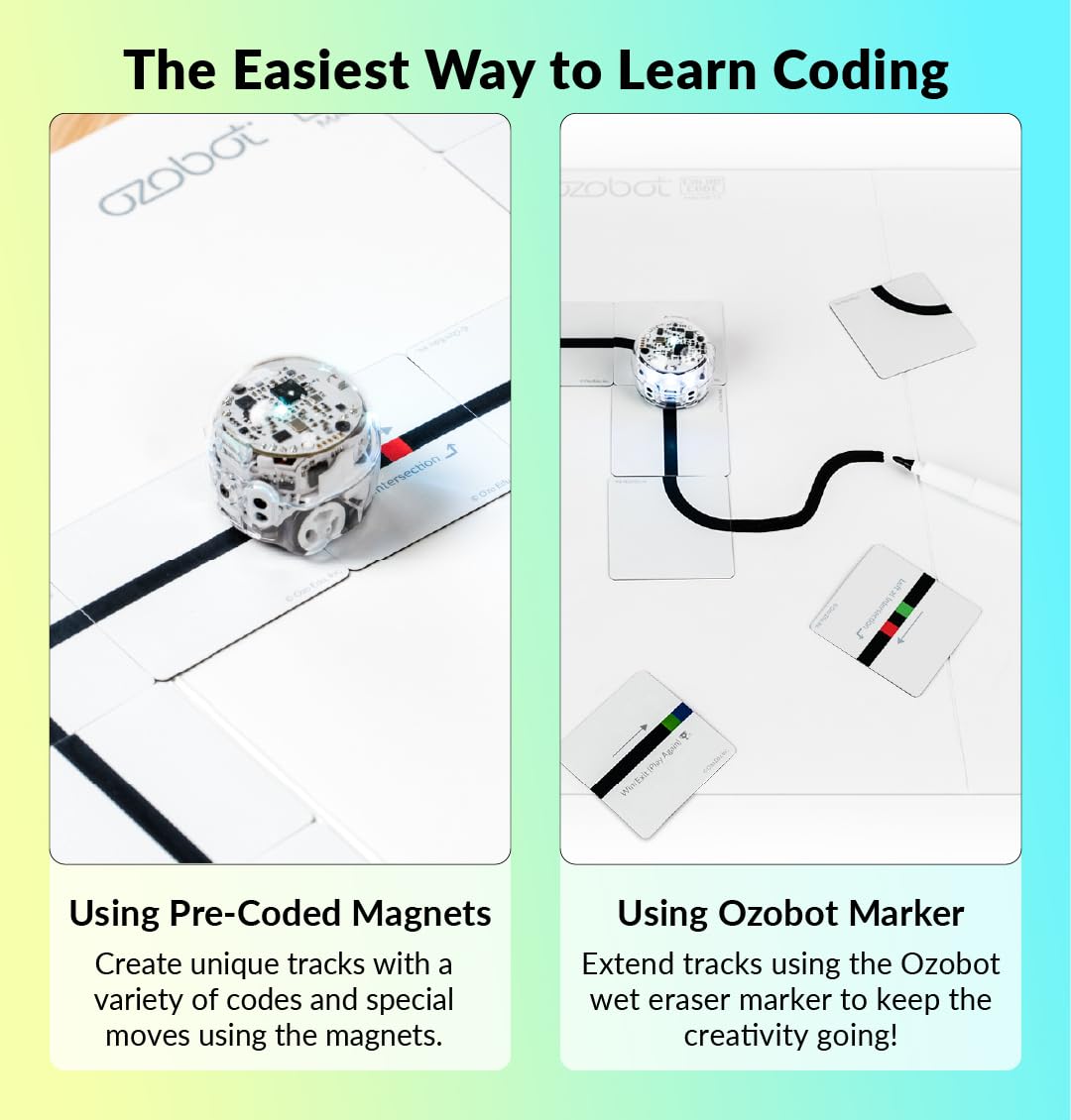 Ozobot Color Code Magnets Speed Kit, Interactive Coding Learning Tool for Kids Ages 3+, Enhances Logic & Problem Solving Skills, 18 Tiles, Evo & Color Codes Magnets Base Kit Required Not Included