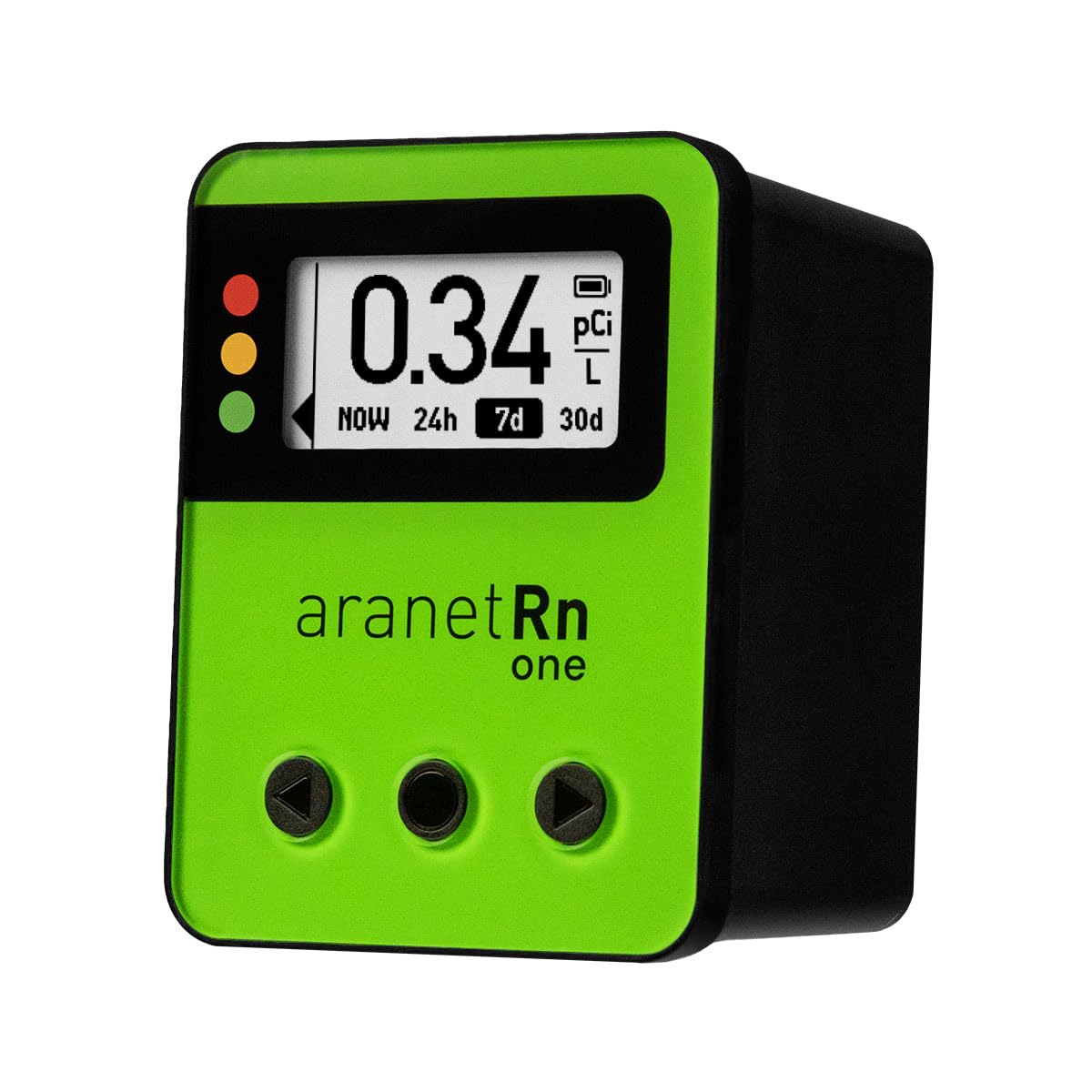 Aranet Radon One – Fast Home Radon Detector with 10-Minute Response, E-Ink Display, Battery Powered, Portable Real-Time Radon Monitor for Basements & Indoor Air Monitoring (Green)