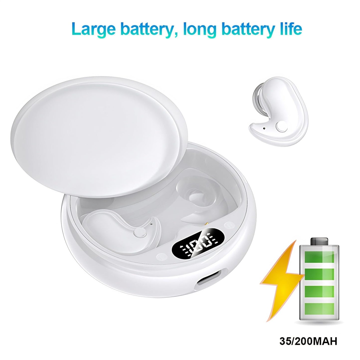 Language Translator Earbuds Two Way Translation, Real Time Translator Headset with 144 Languages, Bluetooth Online Translator Earbuds for Travel Business Learning, Touch