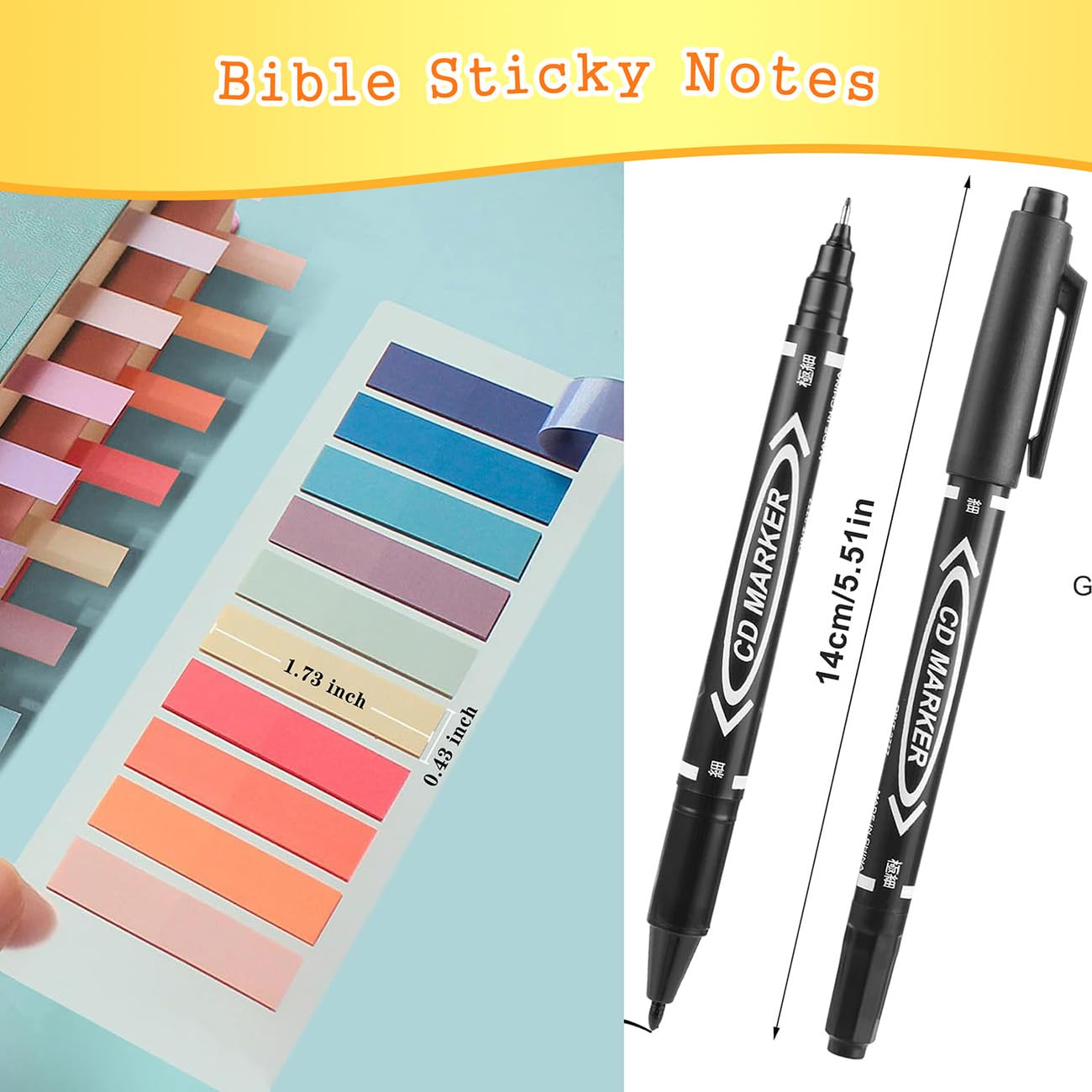 Cdnixwm Pink Bible Study Journaling Kit with Bag for Women, Annotation Kit with Highlighters and Pens, Pencil Case, Emergency Numbers, Notebook and More, Christian Gifts for Bible Study (White-L)