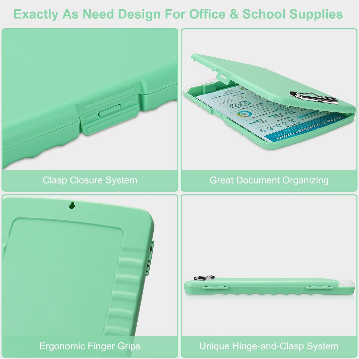 SFLHHDM Clip Boards 8.5x11 with Storage, Low Profile Clip Plastic Clipboards, Nursing Clipboard Folder with Pen Holder, Heavy Duty Clipboard with Storage, Nurse Binder Case for Classroom