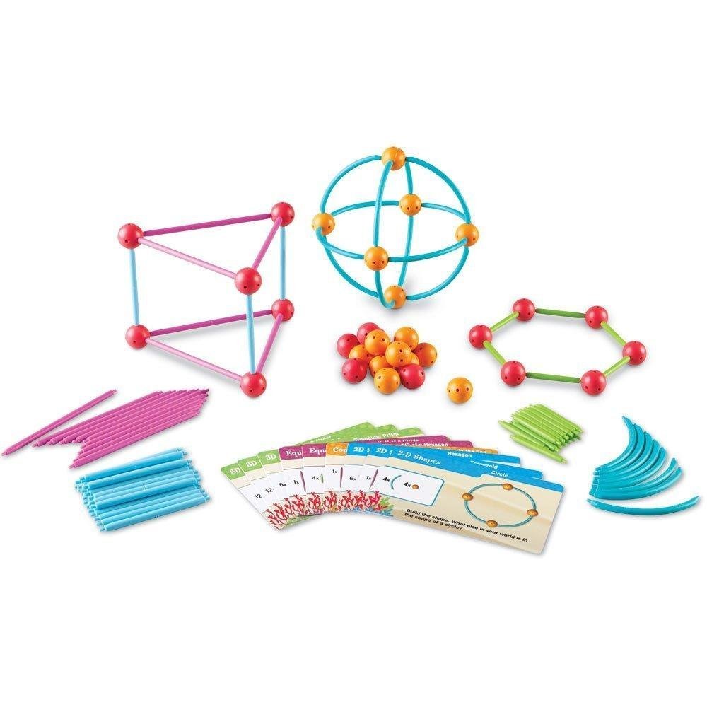 Learning Resources Dive into Shapes! A Sea and Build Geometry Set - Math Manipulatives, 3d Classroom Must Haves, STEM Games, Fine Motor Skills, Science Experiments for Kids, Building Supplies