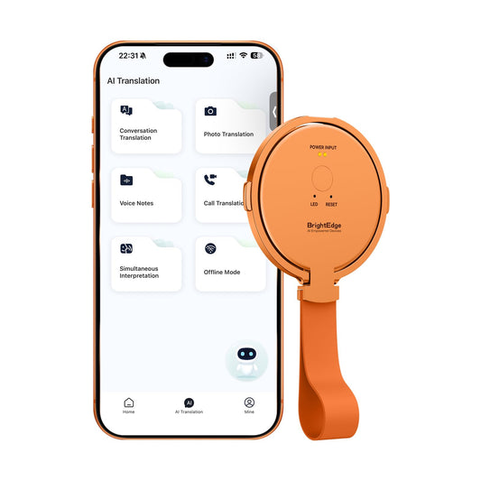 KECHOXAI AI Translator Device 146 Languages, Real-Time Voice Translator with Magnetic Stand, Offline Translation, Photo & Text Translator, Portable Language Translator for Travel
