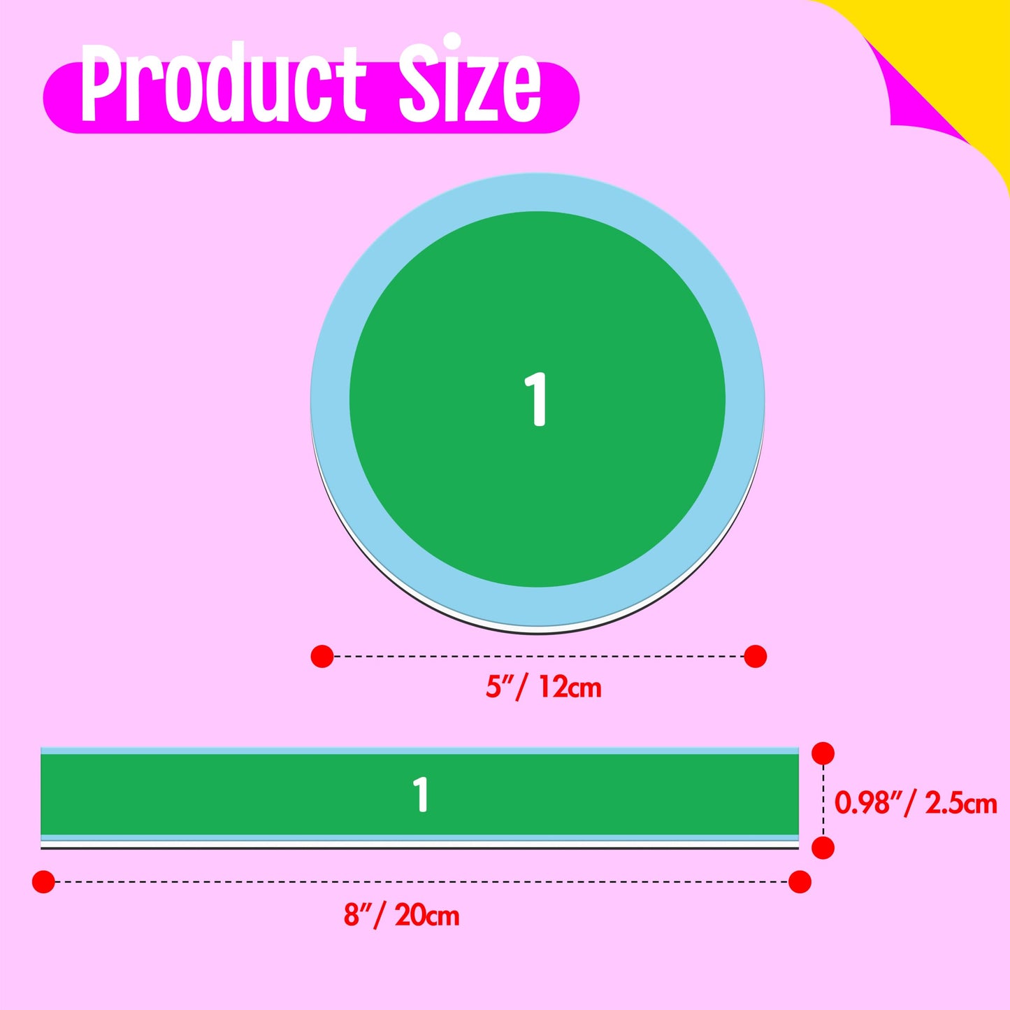 SpriteGru 156 PCS Magnetic Fraction Tiles Circles, Educational Math Magnets Learning Manipulative Fraction Bars Set for Preschool Elementary School