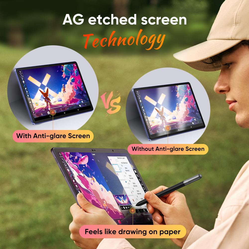 XPPen Magic Drawing Pad 12.2 Inch Standalone Drawing Tablet No Computer Needed with 16384 Pressure Levels X3 Pro Slim Stylus Tilt Support Paper-Like Screen 8GB + 256GB for Digital Drawing Artists