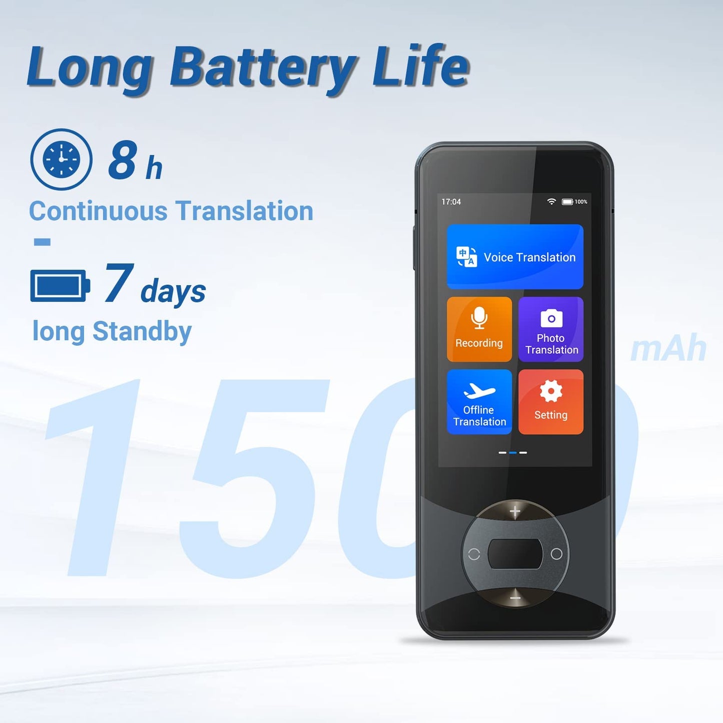 Anfier Language Translator Device 144 Languages AI Voice Translator W10 with 3.0 inch Touchscreen Image Translation Support Instant Two Way Translation for Travel Business