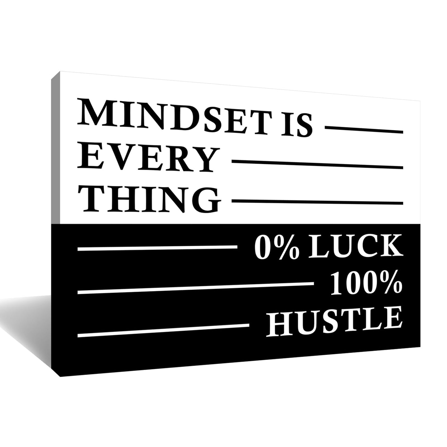 Inspirational Wall Art Home Decor Motivational Mindset Picture Poster Inspiring Positive Quotes Canvas Painting Print Artwork for Modern Bedroom Living Room Office Stretched and Framed [12''W x 18''H]