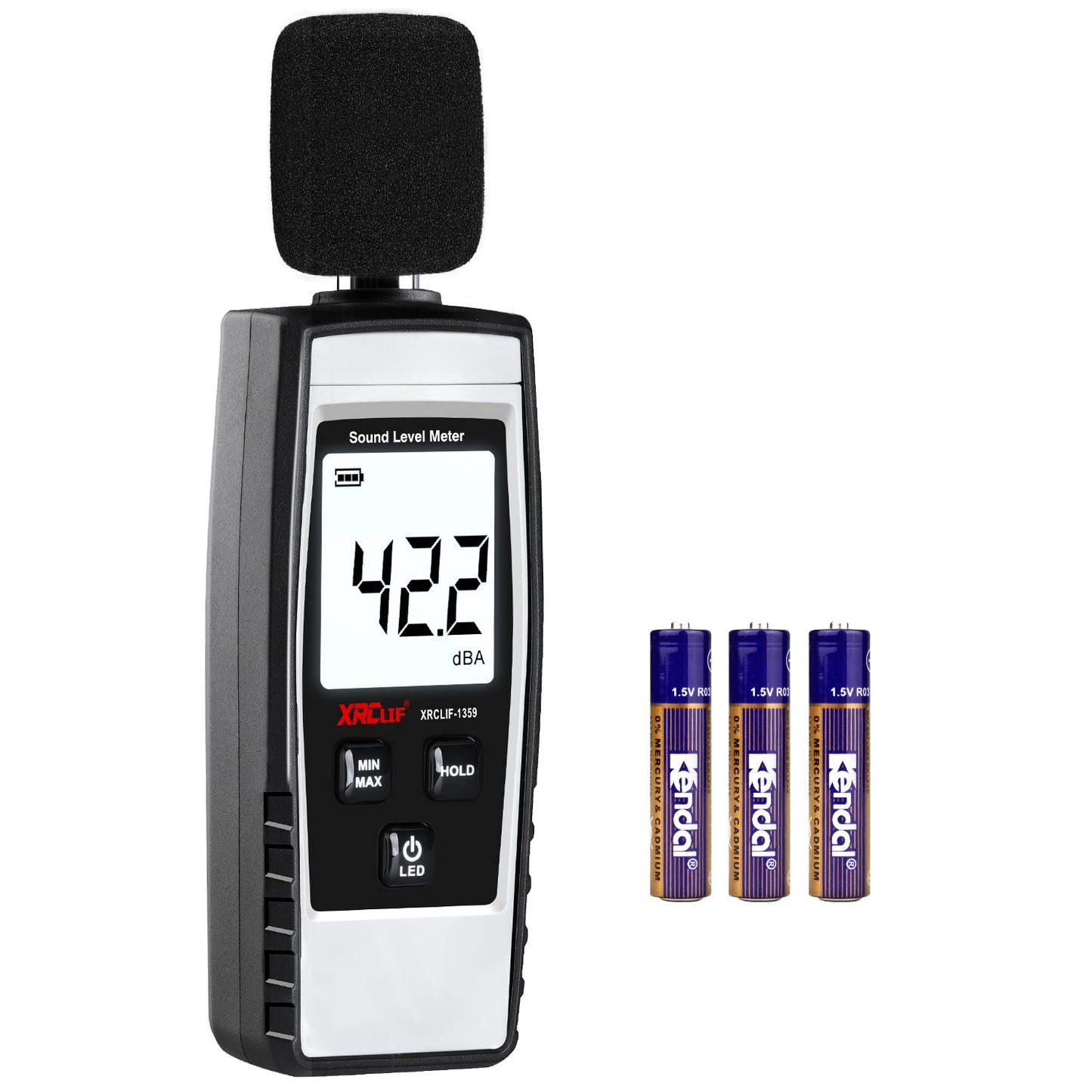 Decibel Meter Sound Level Reader 30-130dB(A), Hand-held Sound Noise Meter, Digital Noise Meter Decibel Monitoring Tester Calibrated Audio Noise Volume Measuring Tool