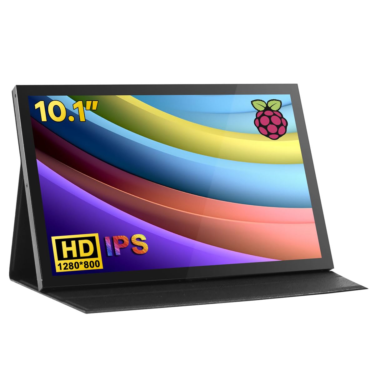 Hosyond 10.1" LCD Touchscreen IPS Monitor 1280x800 Portable Screen HDMI Display Built-in Speakers with Shell for Raspberry Pi 5/Pi 4/3B+ Xbox PS4 Windows 7/8/10