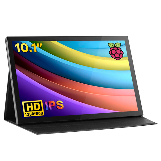 Hosyond 10.1" LCD Touchscreen IPS Monitor 1280x800 Portable Screen HDMI Display Built-in Speakers with Shell for Raspberry Pi 5/Pi 4/3B+ Xbox PS4 Windows 7/8/10