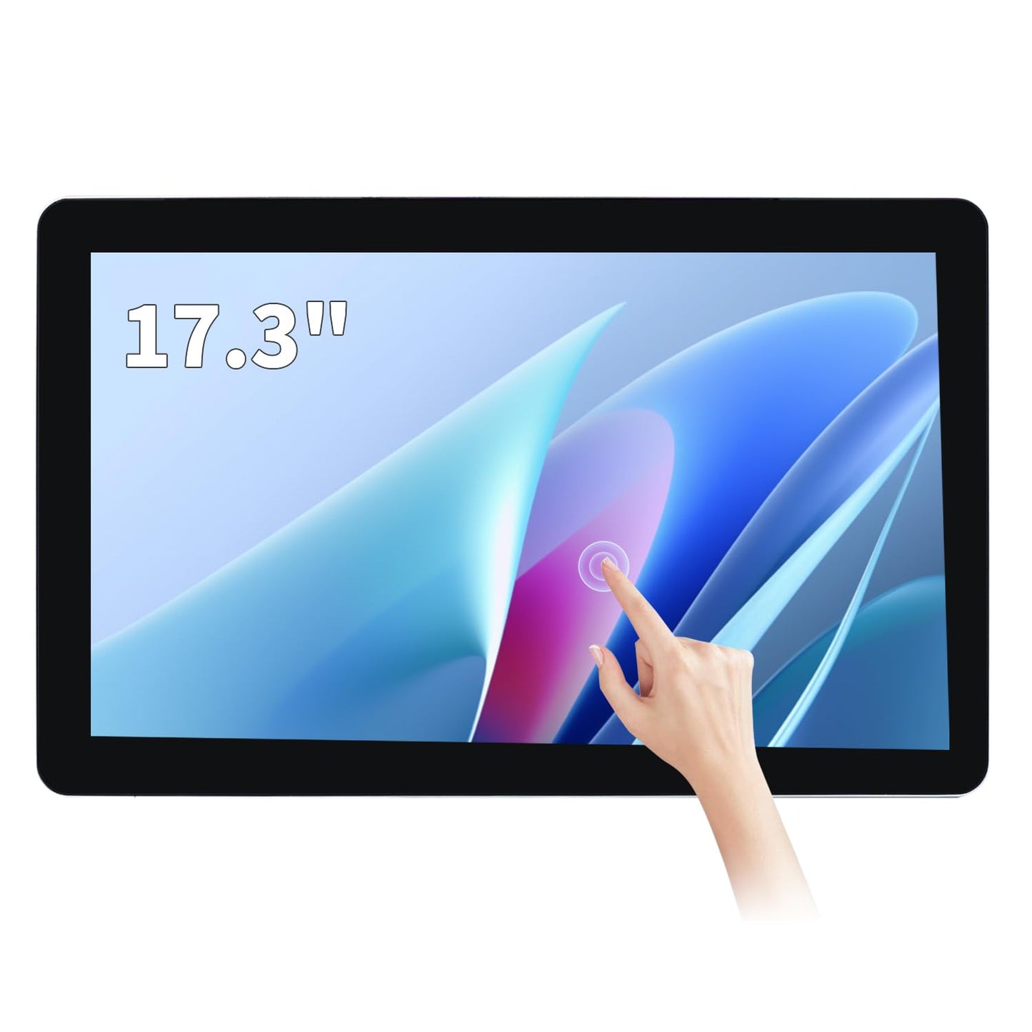 TouchWo 17.3 inch Capacitive Multi-Touch Screen Industrial Monitor, 16:9 Display 1920 x 1080P, Built-in Speakers, VGA & HD-MI Monitor for PC, POS, Small Business, Restaurant, Bar