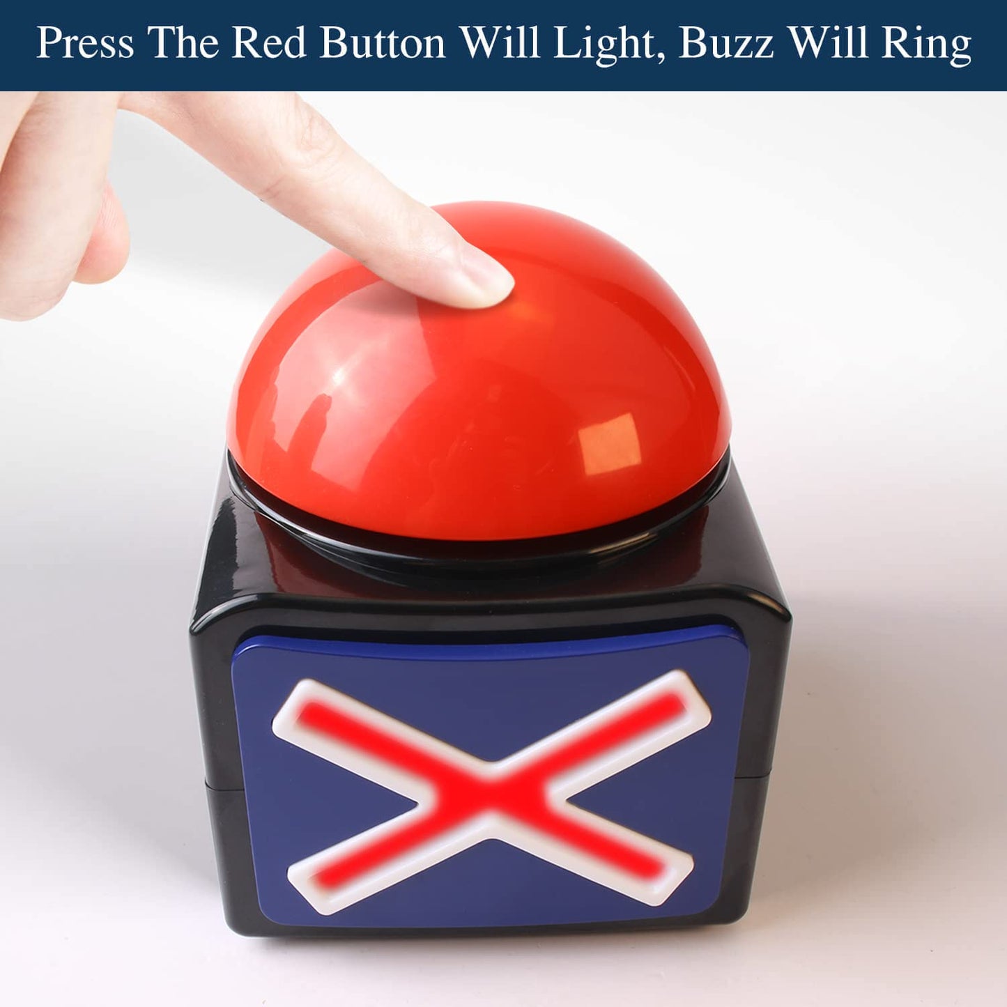 BEAN LIEVE 4Pack Game Buzzer - Quiz Trivia Lights Sound, Red Game Buzzer for Adults