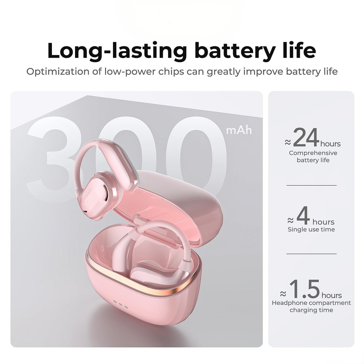 QYGCKJ NE18 AI Translation Earbuds Real Time, 135 Language Translator Earbuds, 3-in-1 Buletooth 6.0 Wireless Translating Device with 4 Mode, Translate Ear Buds for Travel Business Learning (Silver)