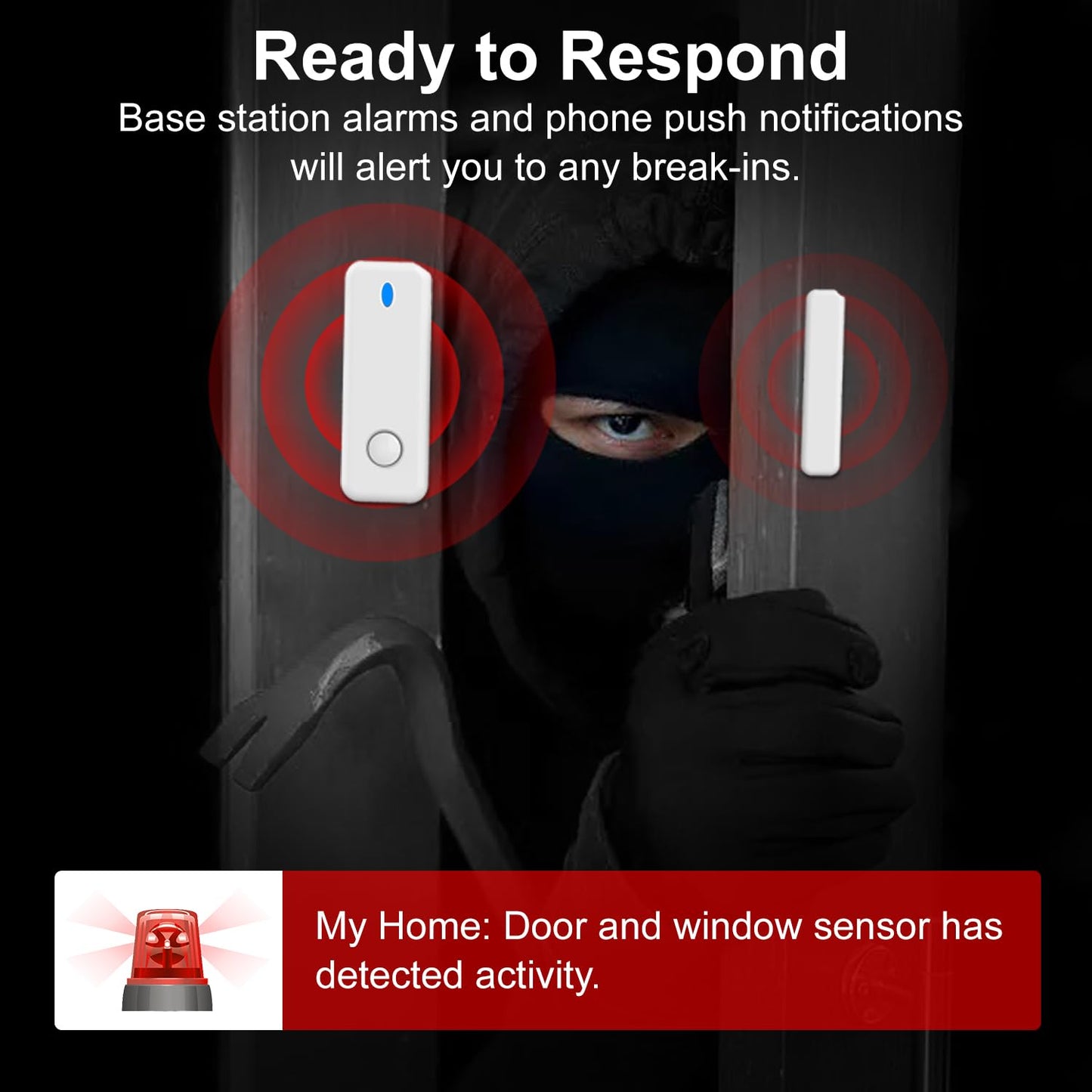 Home Alarm System with Camera, 23 Pieces Wireless WiFi/GSM SMS Home Security System with Motion Detector, 120dB Alarm Siren, Remote Control, Doorbell Button and SOS Button for Villa,Warehouse