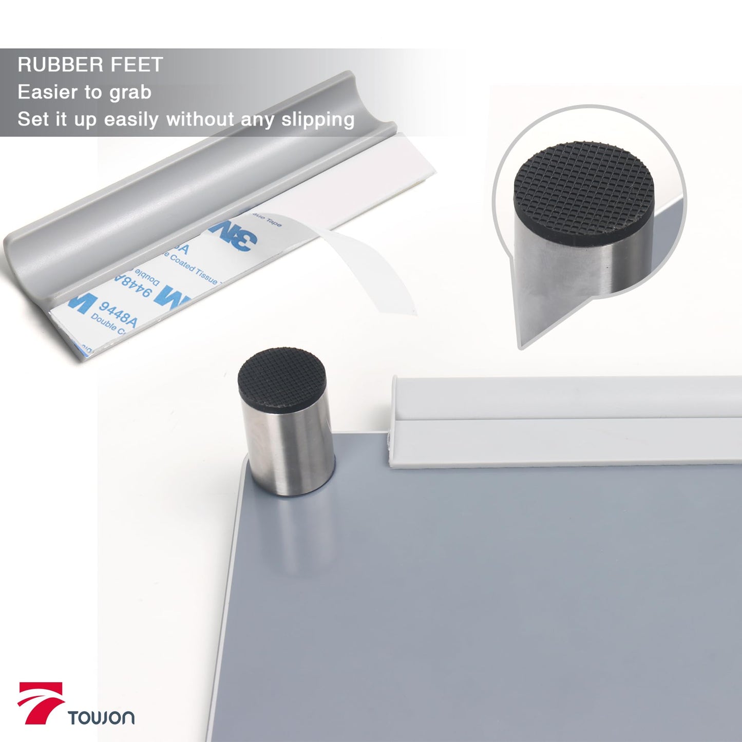 Silver Metallic Glossy Mirror Small Whiteboard with Nail Support, Mini Desktop Glass Whiteboard, Desk White Board Dry Erase with Accessories, Stenography Artifact for Office Homeschooling Décor, 8x6''